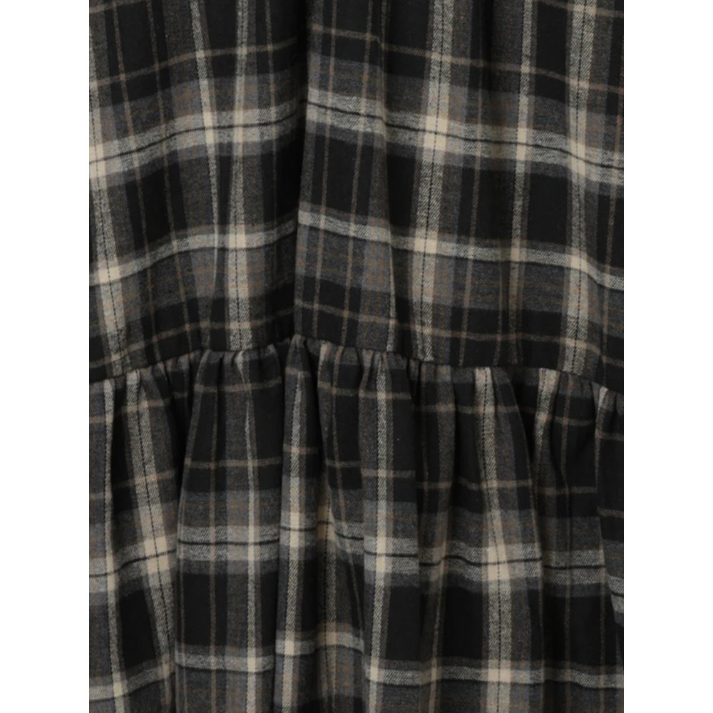 チェック柄シャーリングワンピース21