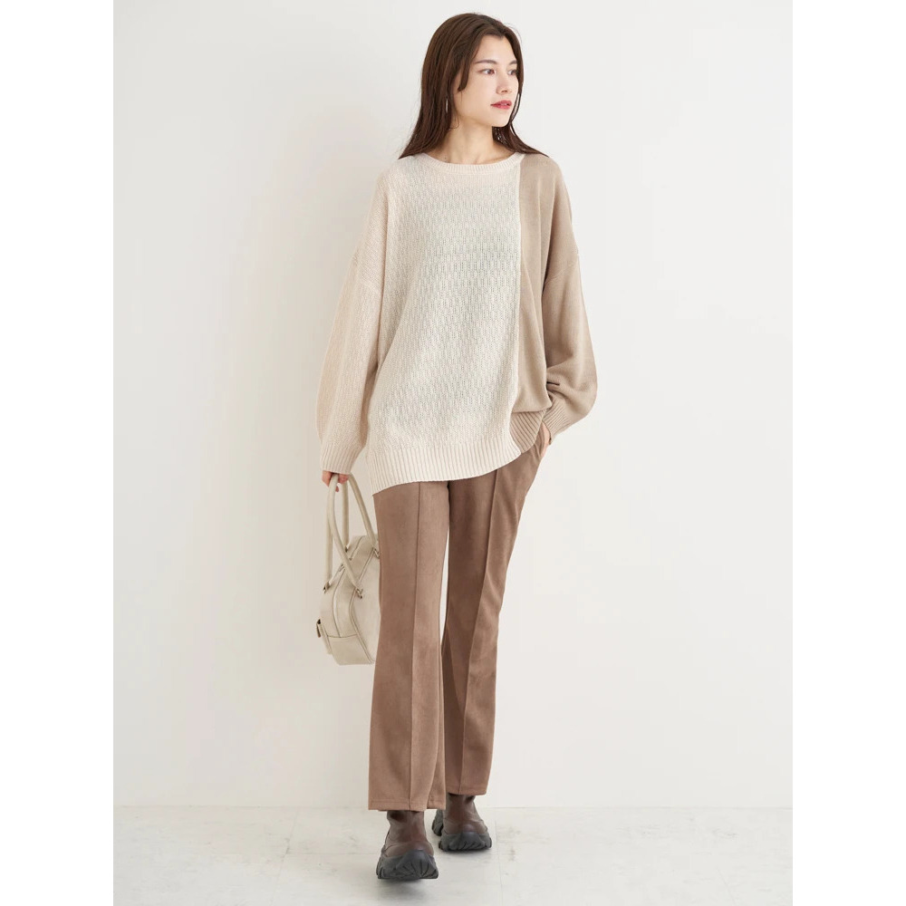 配色ニットプルオーバー12