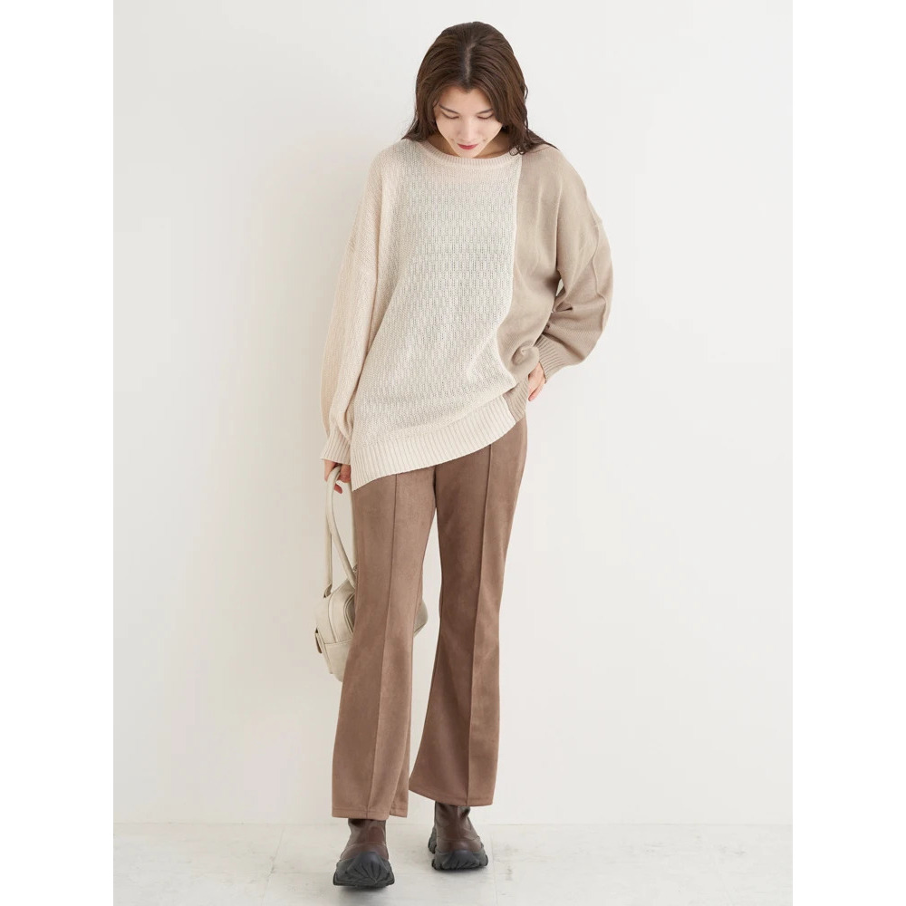 配色ニットプルオーバー13