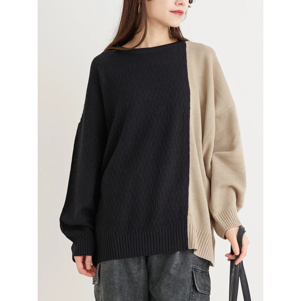 配色ニットプルオーバー15