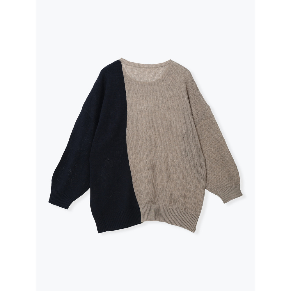 配色ニットプルオーバー22