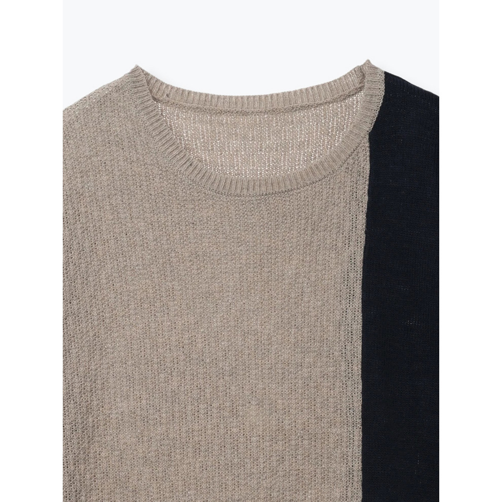 配色ニットプルオーバー23