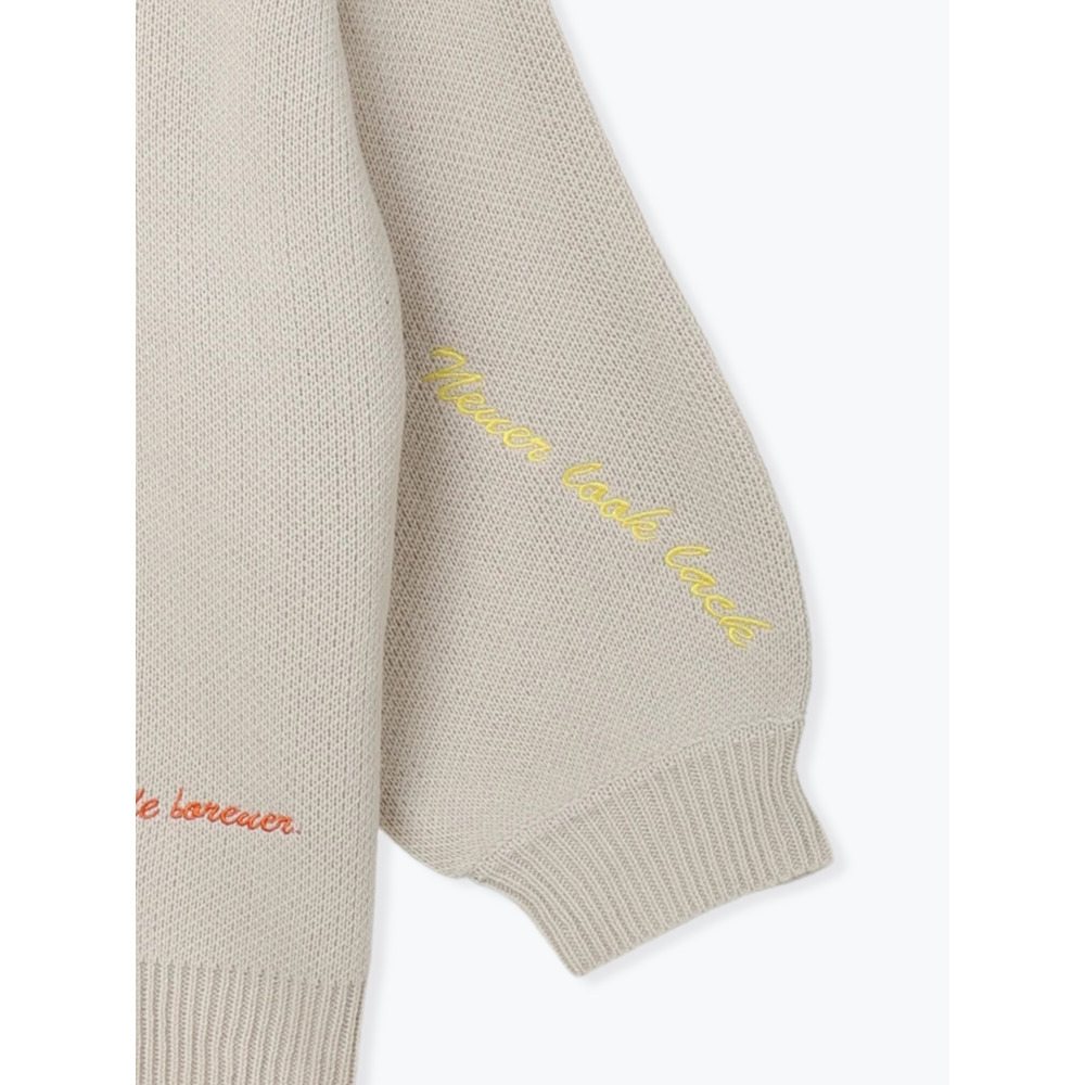 カラーロゴ刺繍ニットトップス19