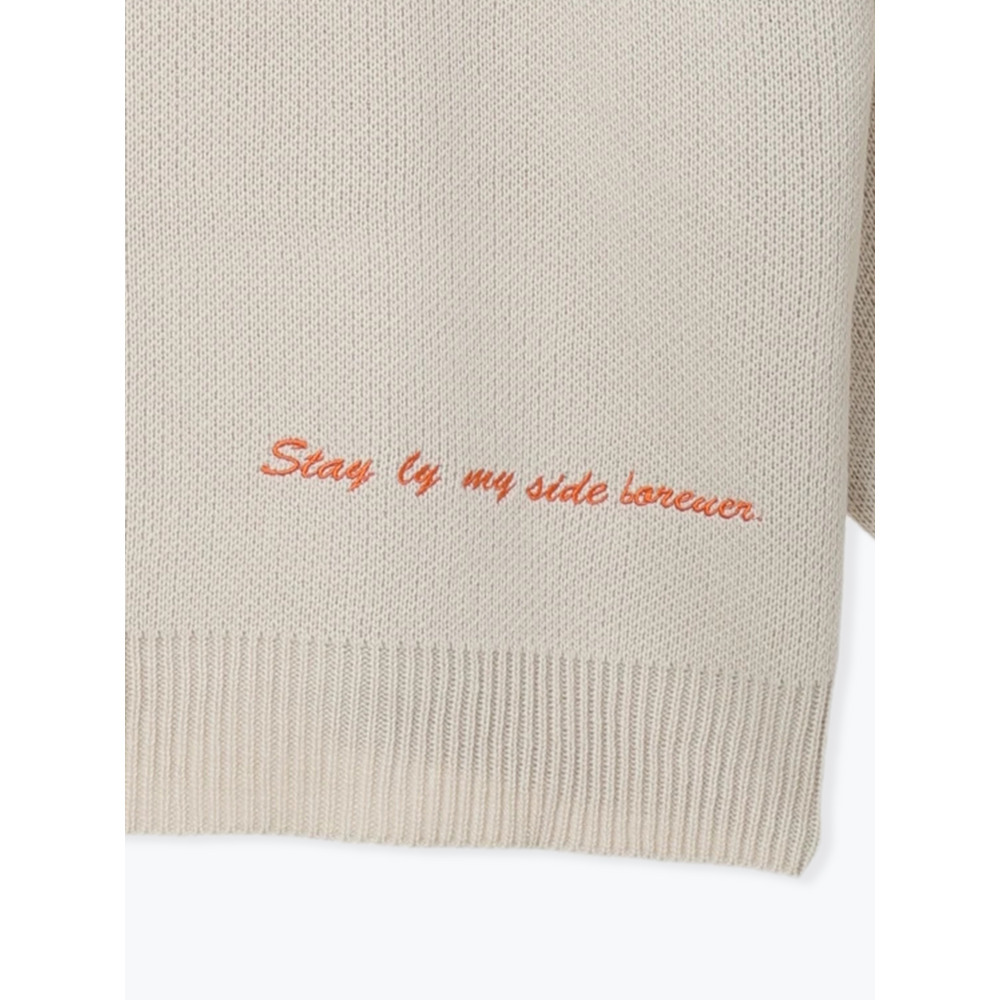 カラーロゴ刺繍ニットトップス20