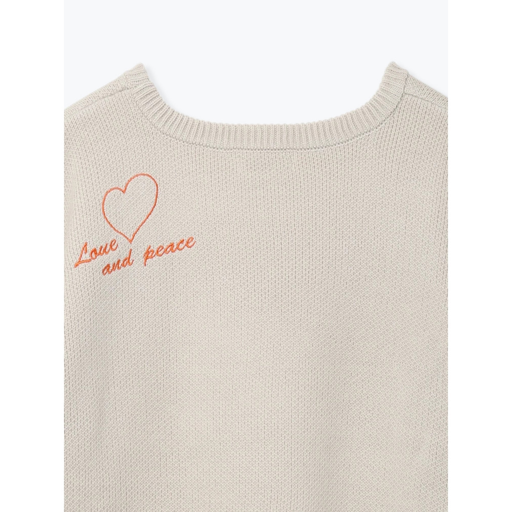 カラーロゴ刺繍ニットトップス21