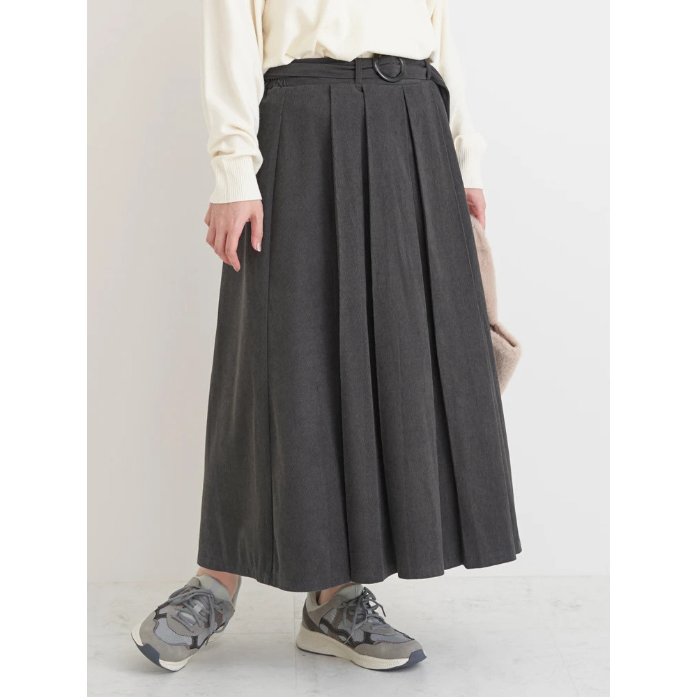 ベルト付きコーデュロイスカート29