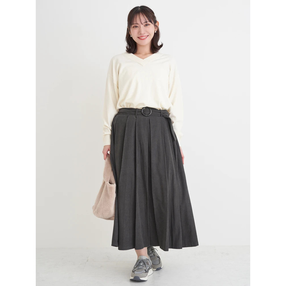 ベルト付きコーデュロイスカート30