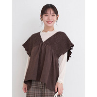 【WEB限定】ピーチ起毛シャーリングブラウス