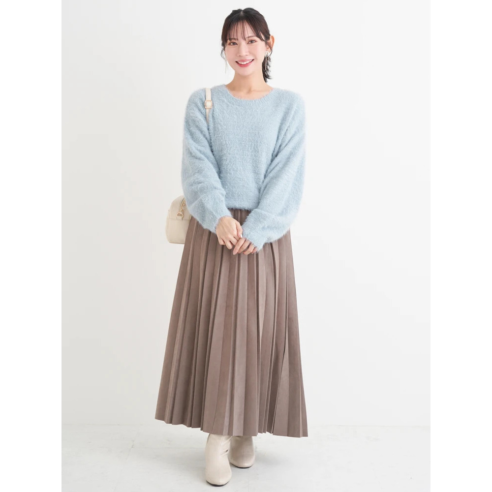 スエードポンチプリーツスカート8