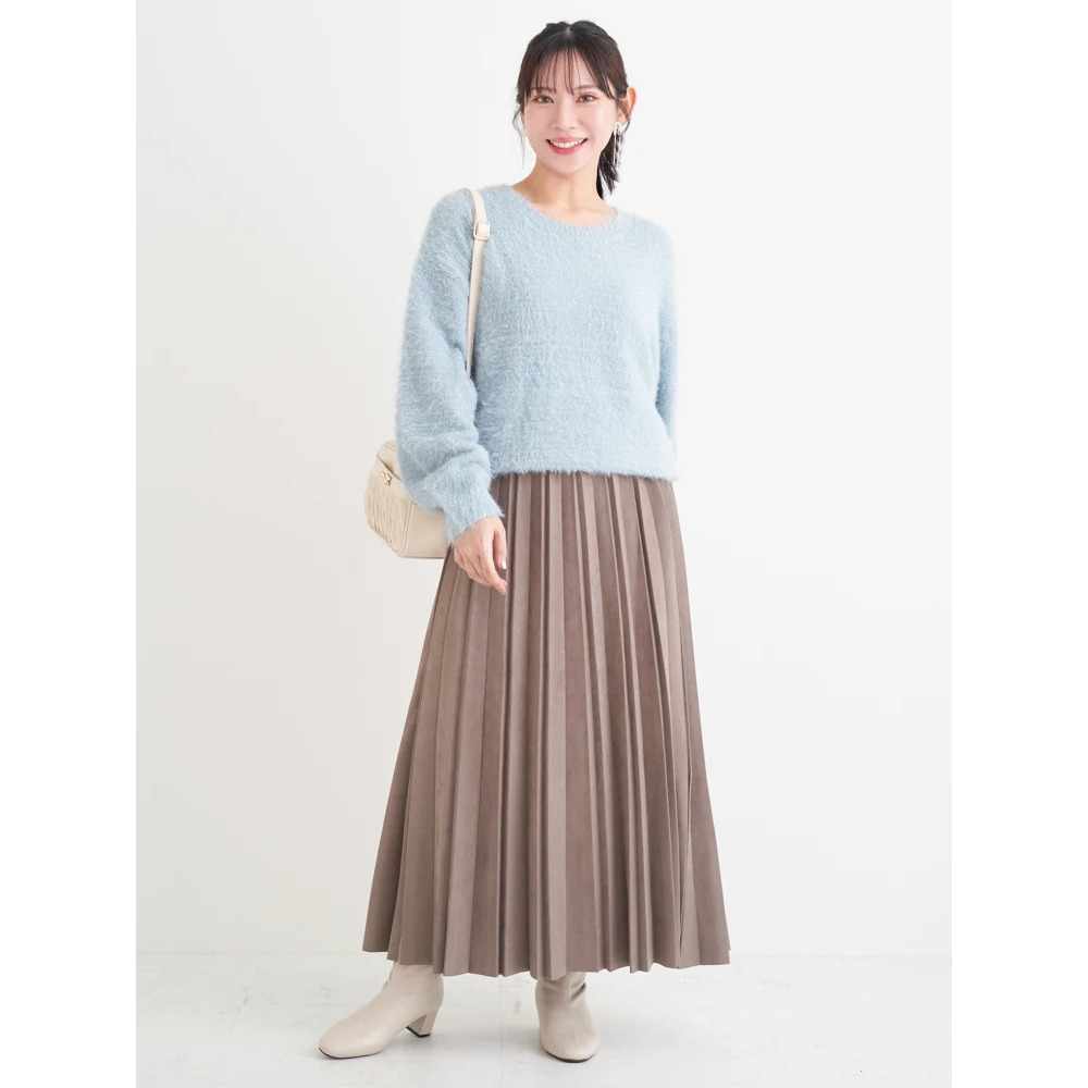 スエードポンチプリーツスカート9