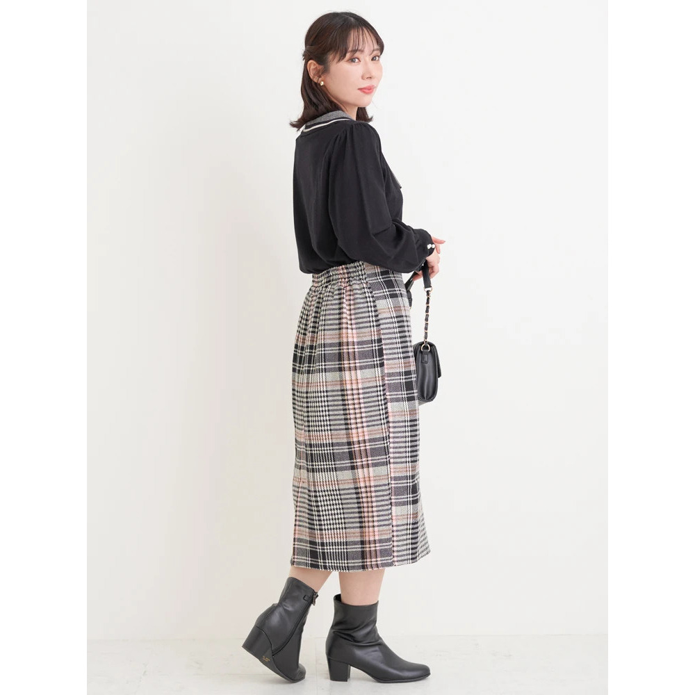 襟リボンニットトップス16