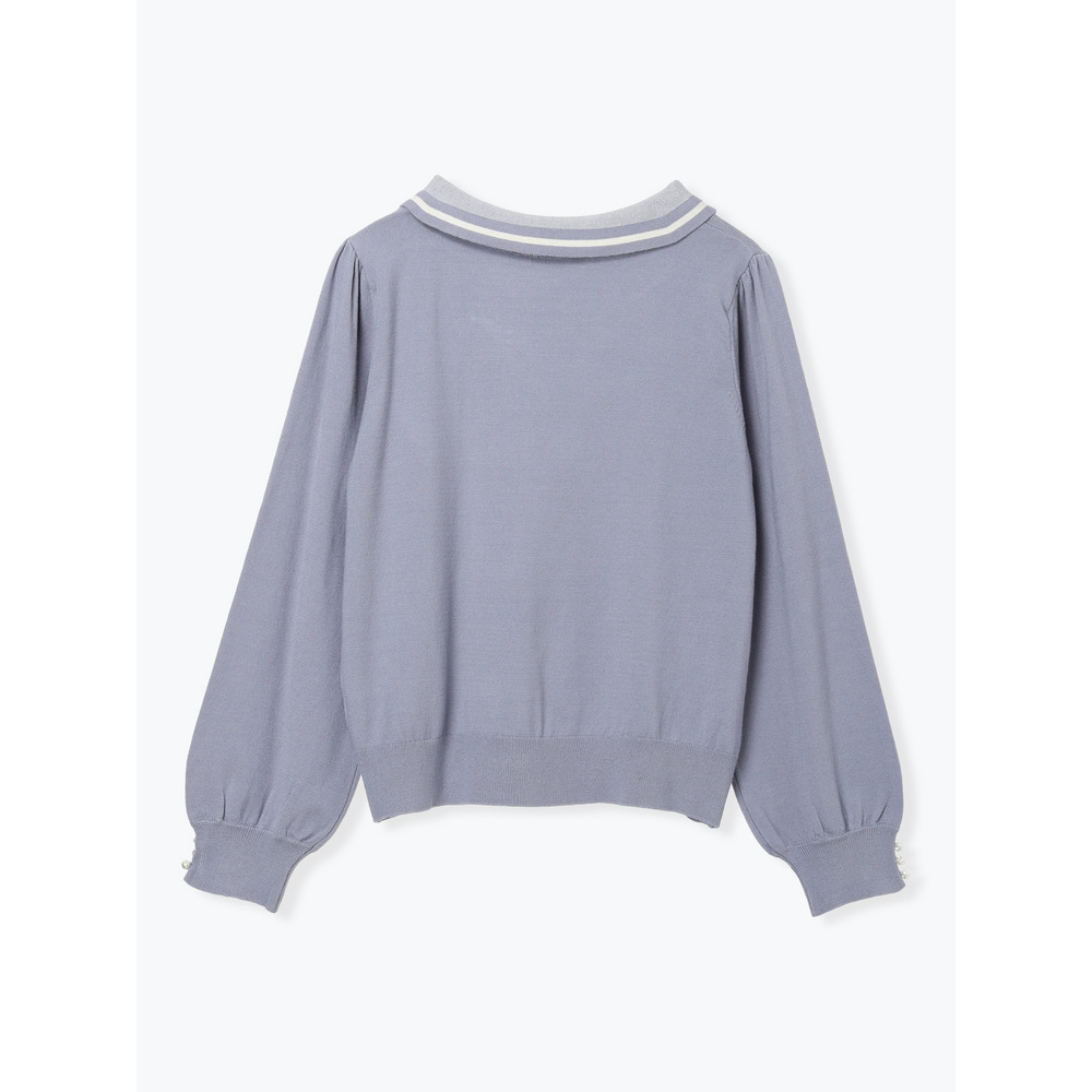 襟リボンニットトップス27