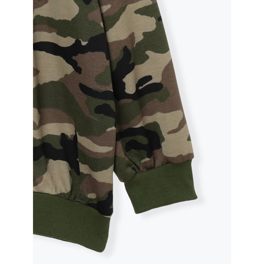 迷彩柄プリント裏毛ZIPパーカー13