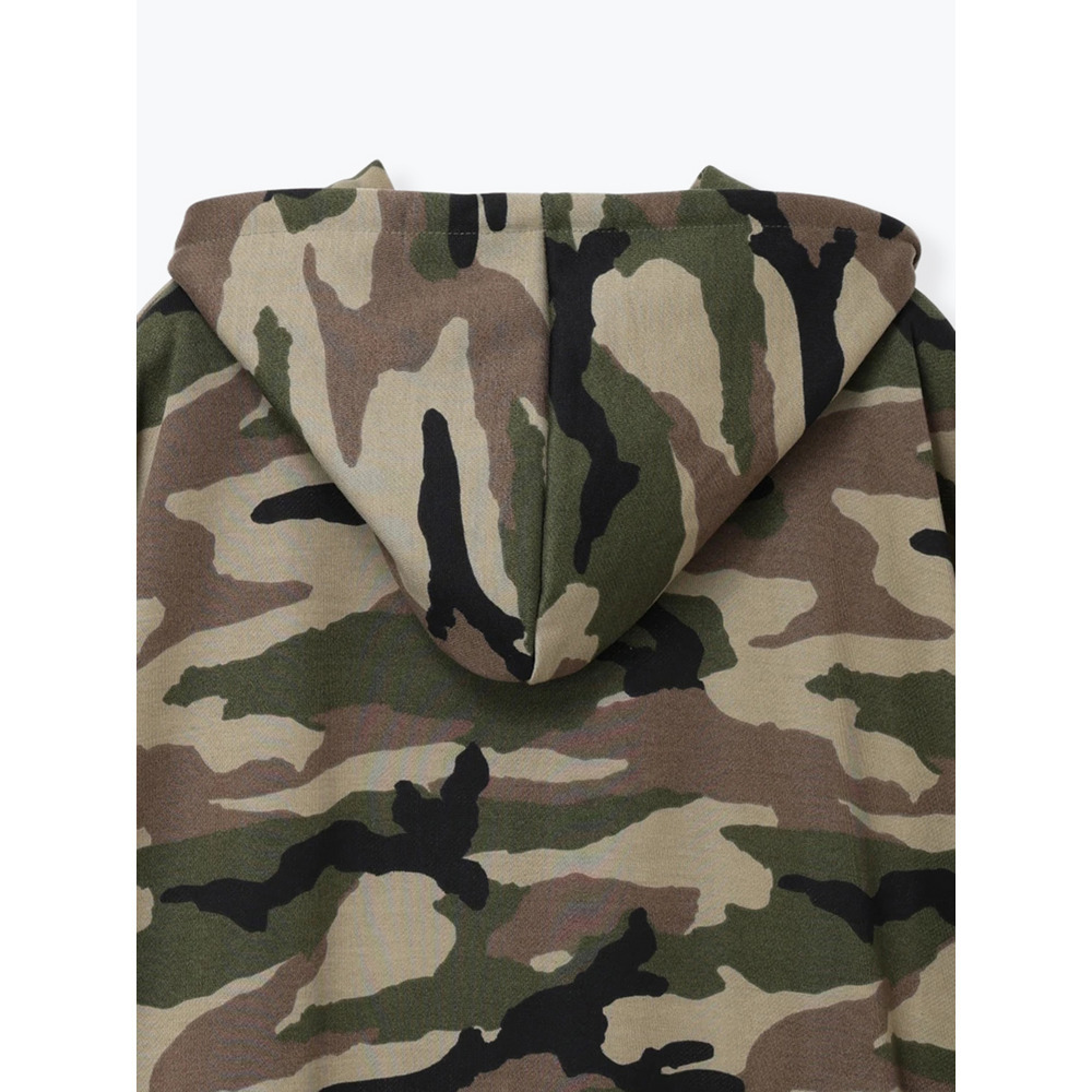 迷彩柄プリント裏毛ZIPパーカー15