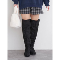 起毛チェック柄ショートパンツ