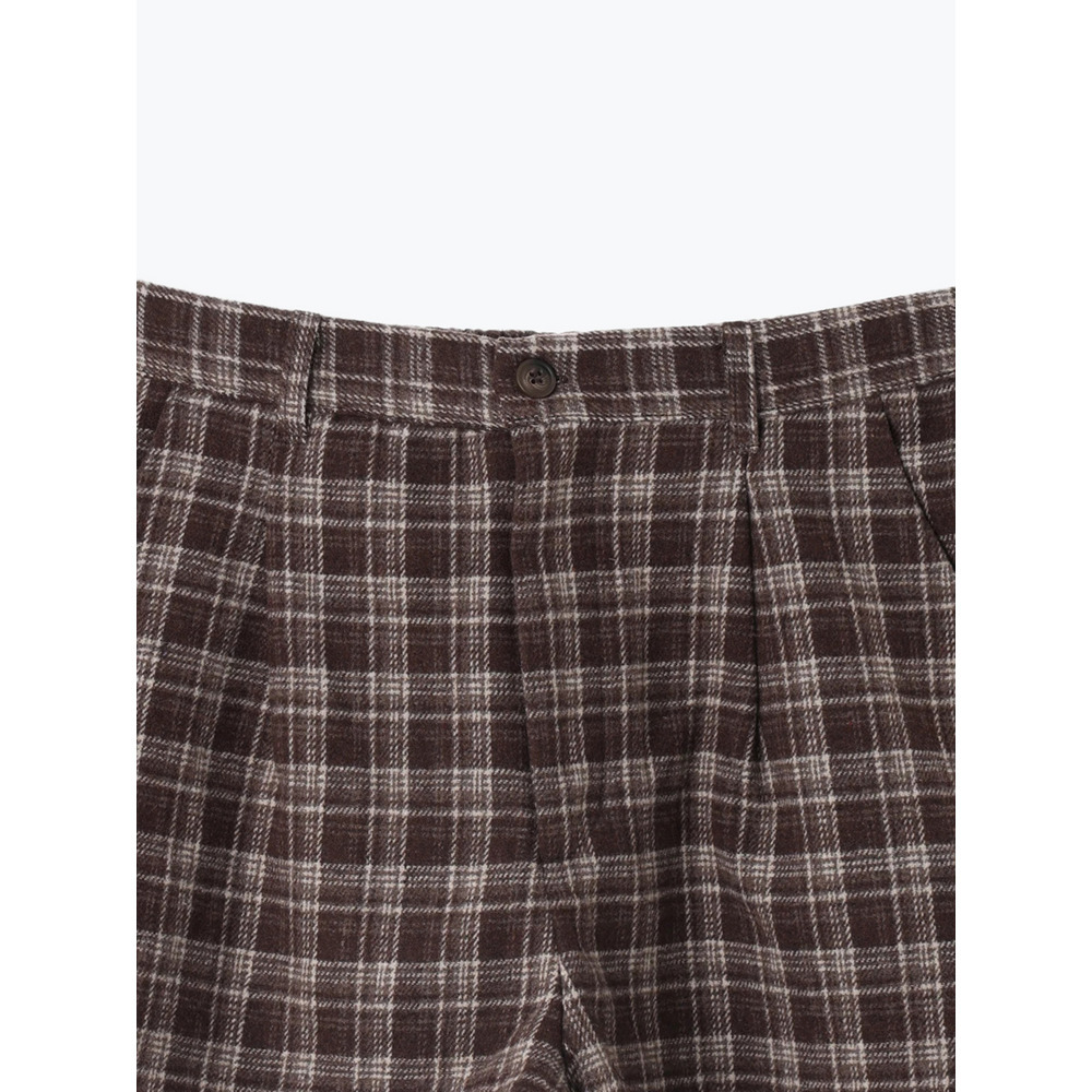 起毛チェック柄ショートパンツ25