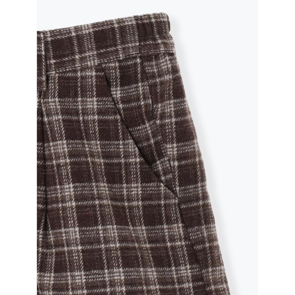 起毛チェック柄ショートパンツ26