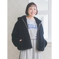 フェイクファーパーカーブルゾン