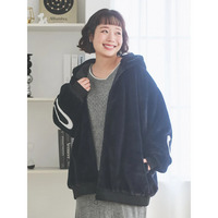 バックロゴフェイクファーパーカーブルゾン