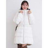 フードファーベルト付き中綿コート