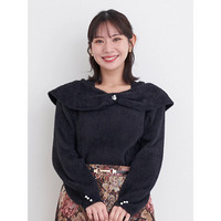 リボンオフショルフェザーニットトップス