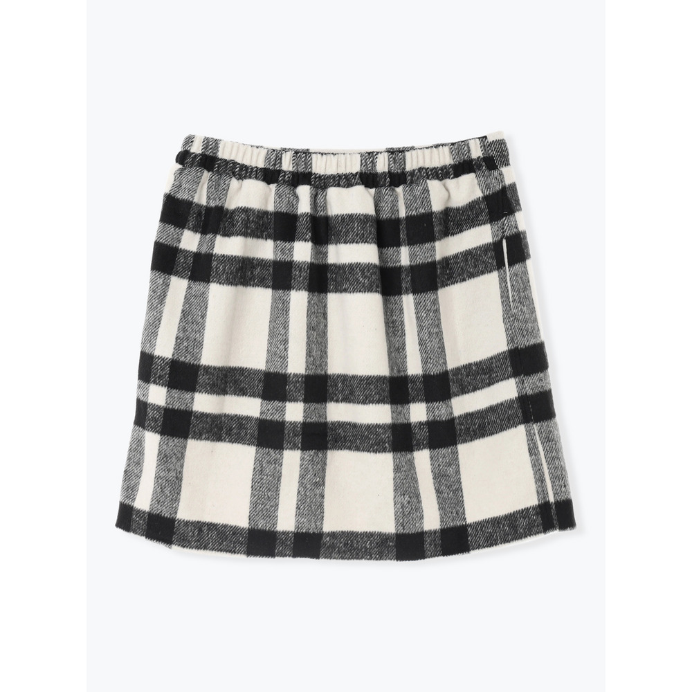 起毛チェック柄台形ミニスカート24