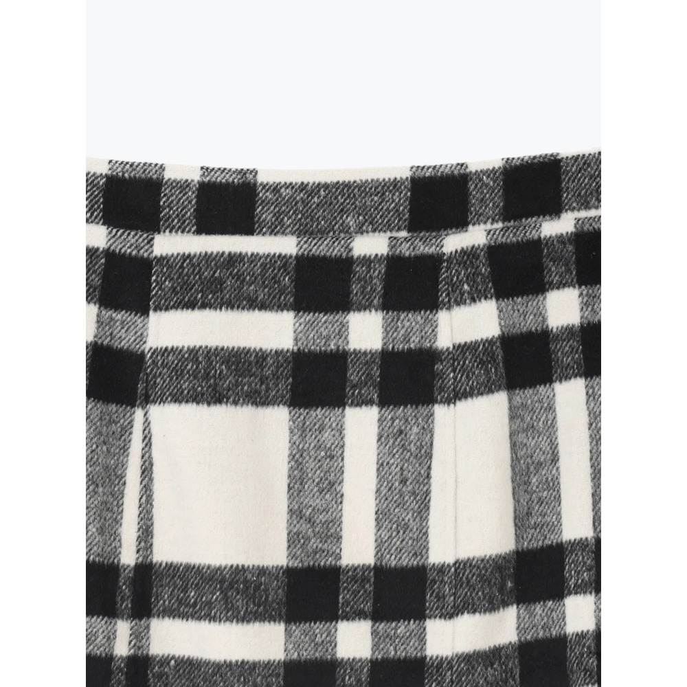 起毛チェック柄台形ミニスカート25