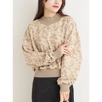 【WEB限定】スエードポンチレオパード柄トップス