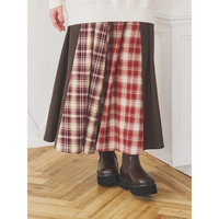 縦切り替えフレアスカート