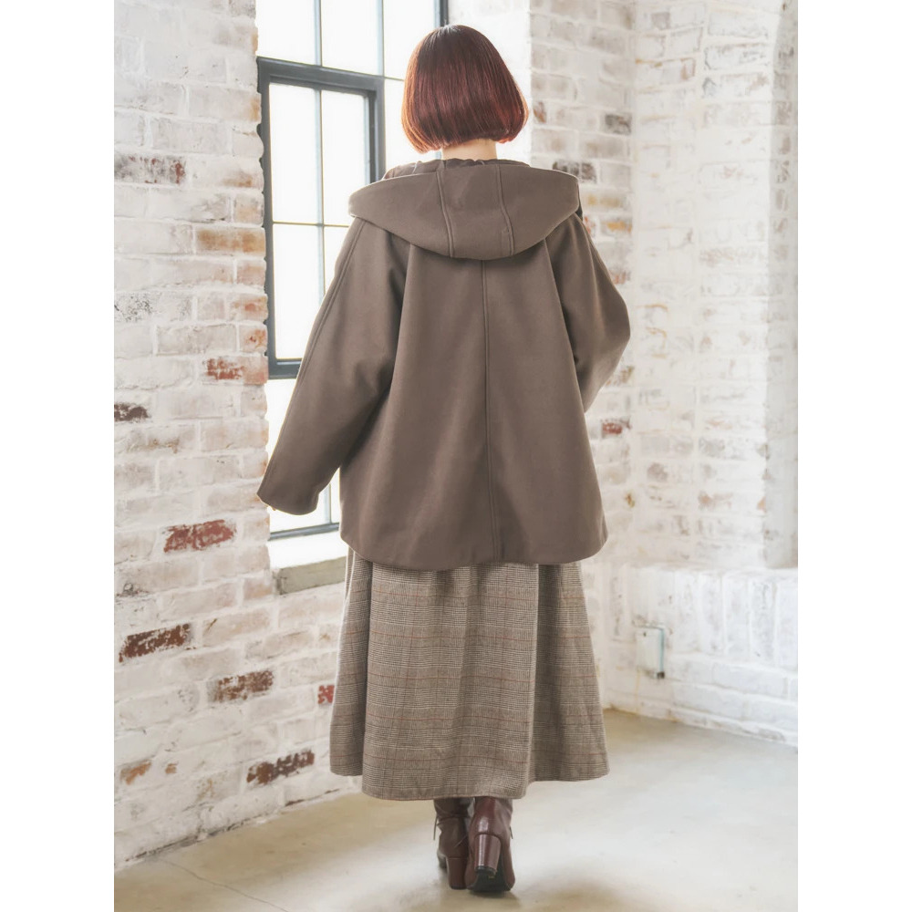 フェイクウールジップアップショートジャケット13