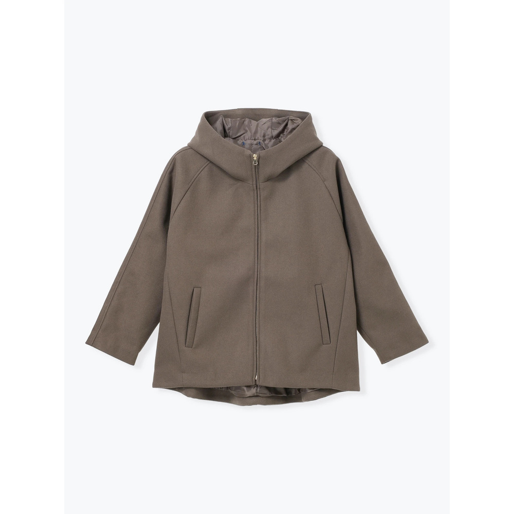 フェイクウールジップアップショートジャケット24