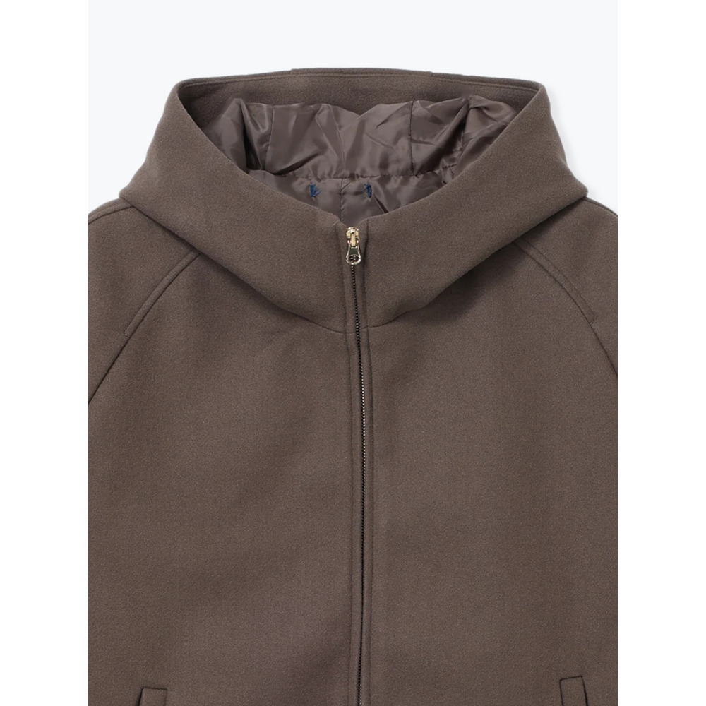 フェイクウールジップアップショートジャケット26