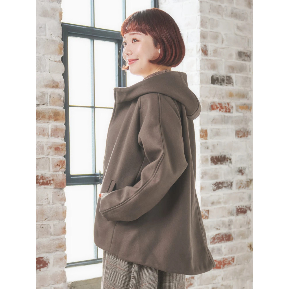 フェイクウールジップアップショートジャケット5