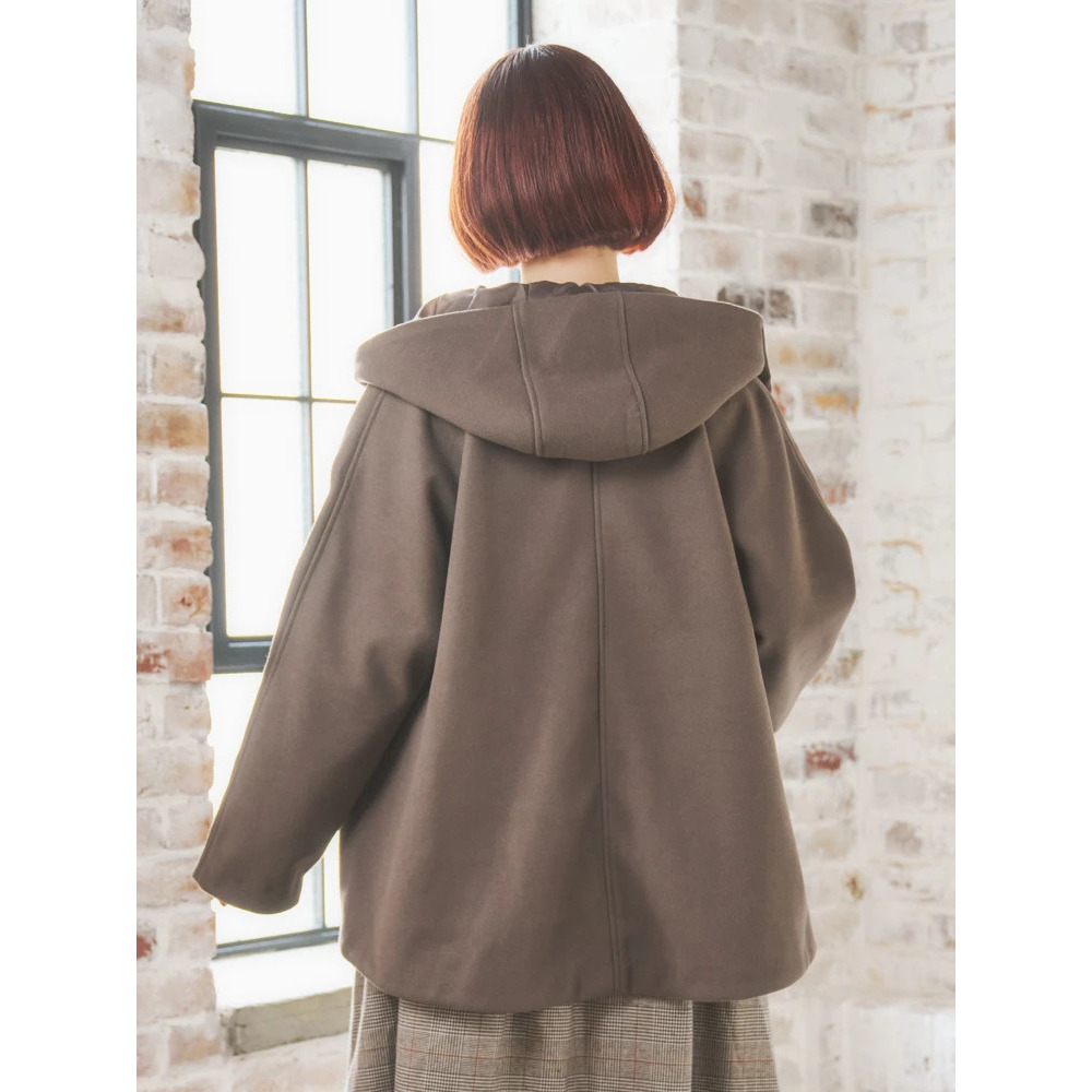 フェイクウールジップアップショートジャケット6