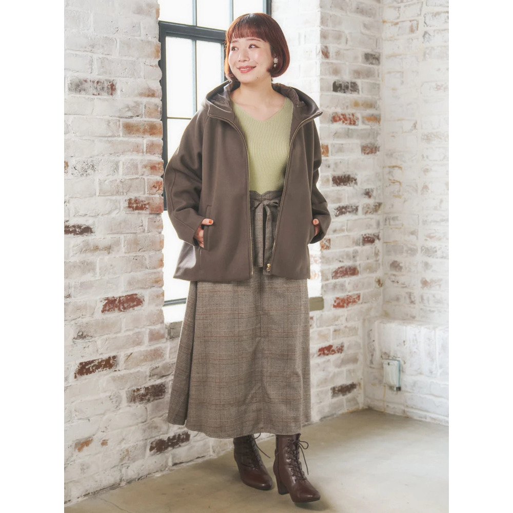 フェイクウールジップアップショートジャケット7