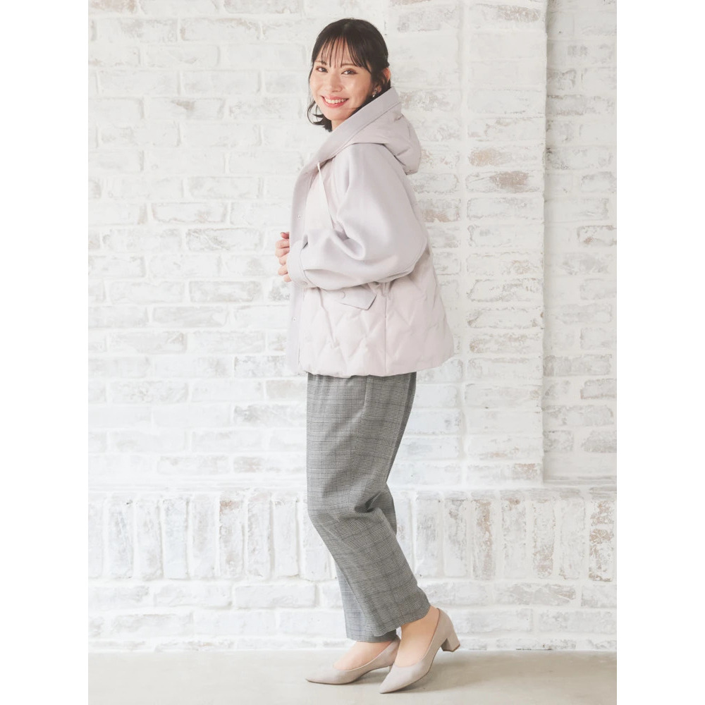 ウール切り替えフードダウンジャケット10