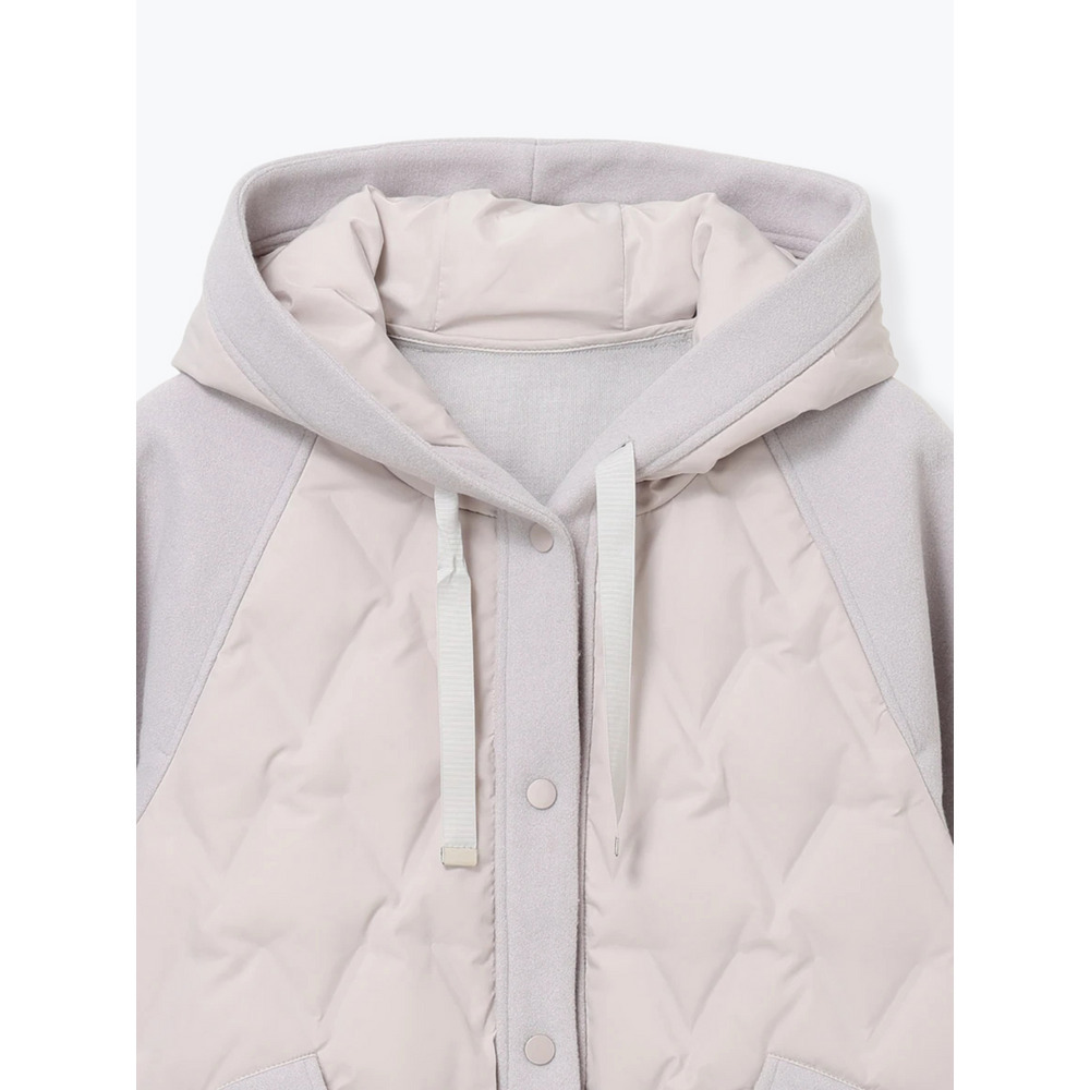 ウール切り替えフードダウンジャケット30