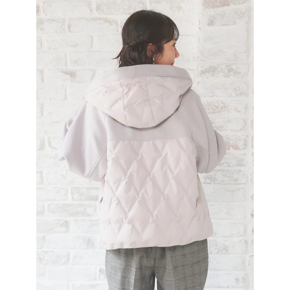 ウール切り替えフードダウンジャケット6