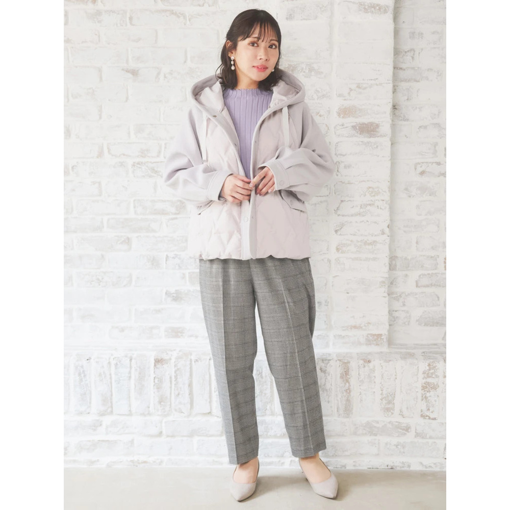 ウール切り替えフードダウンジャケット7