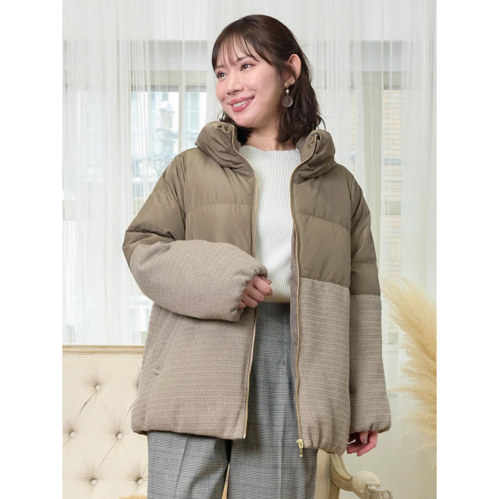 クラシカルツイードダウンジャケット12