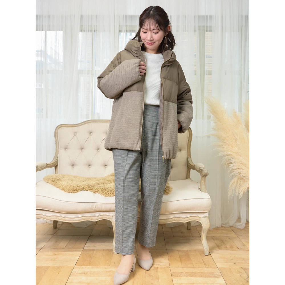 クラシカルツイードダウンジャケット18