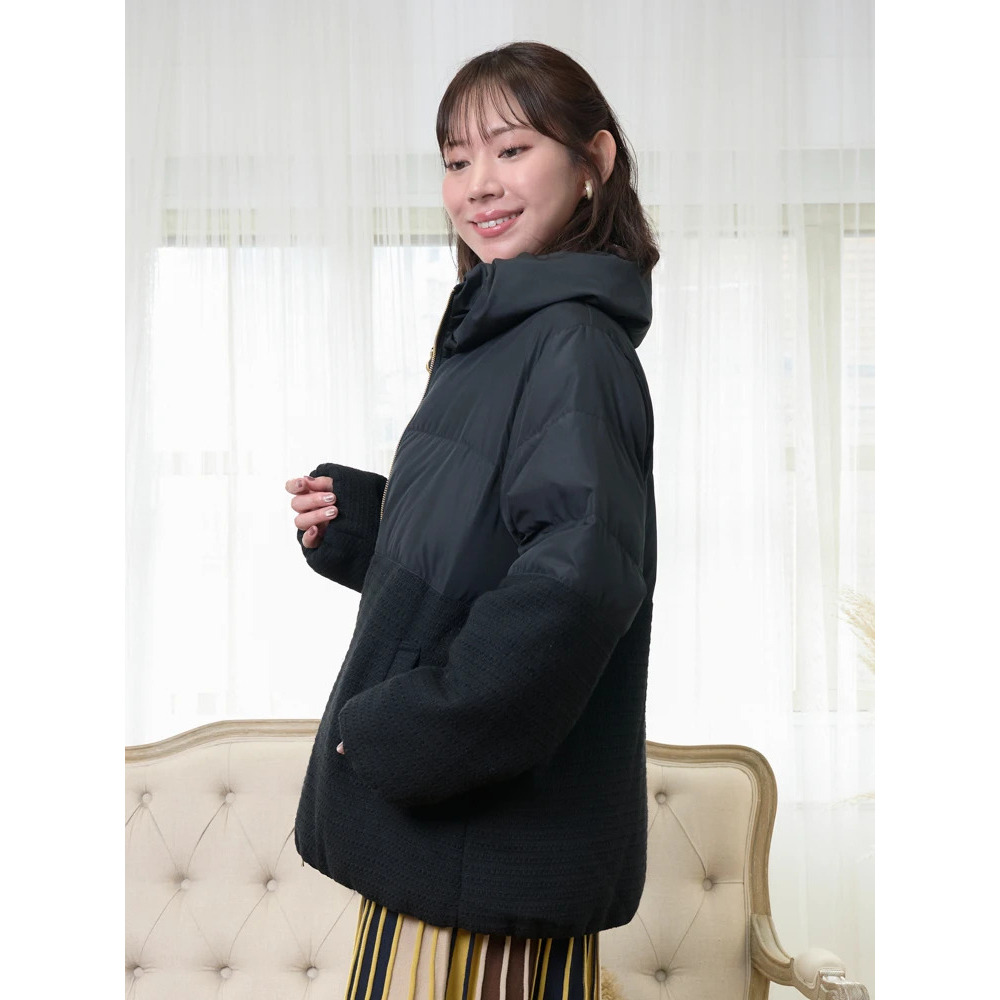 クラシカルツイードダウンジャケット23