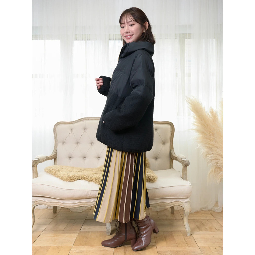 クラシカルツイードダウンジャケット28