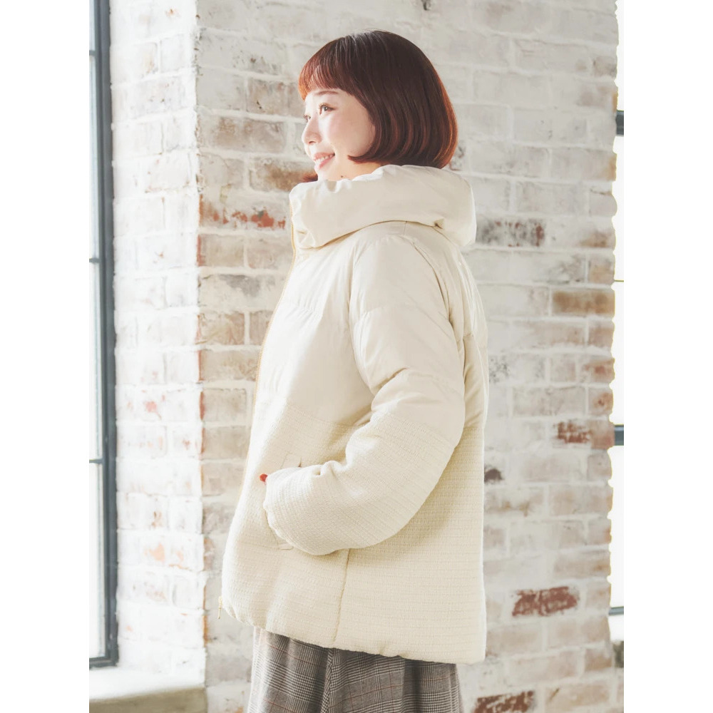 クラシカルツイードダウンジャケット4