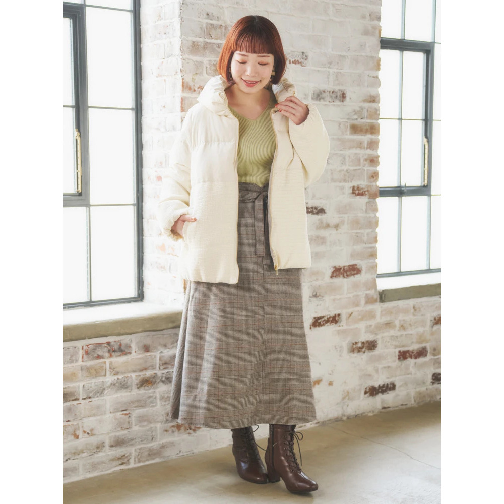 クラシカルツイードダウンジャケット6