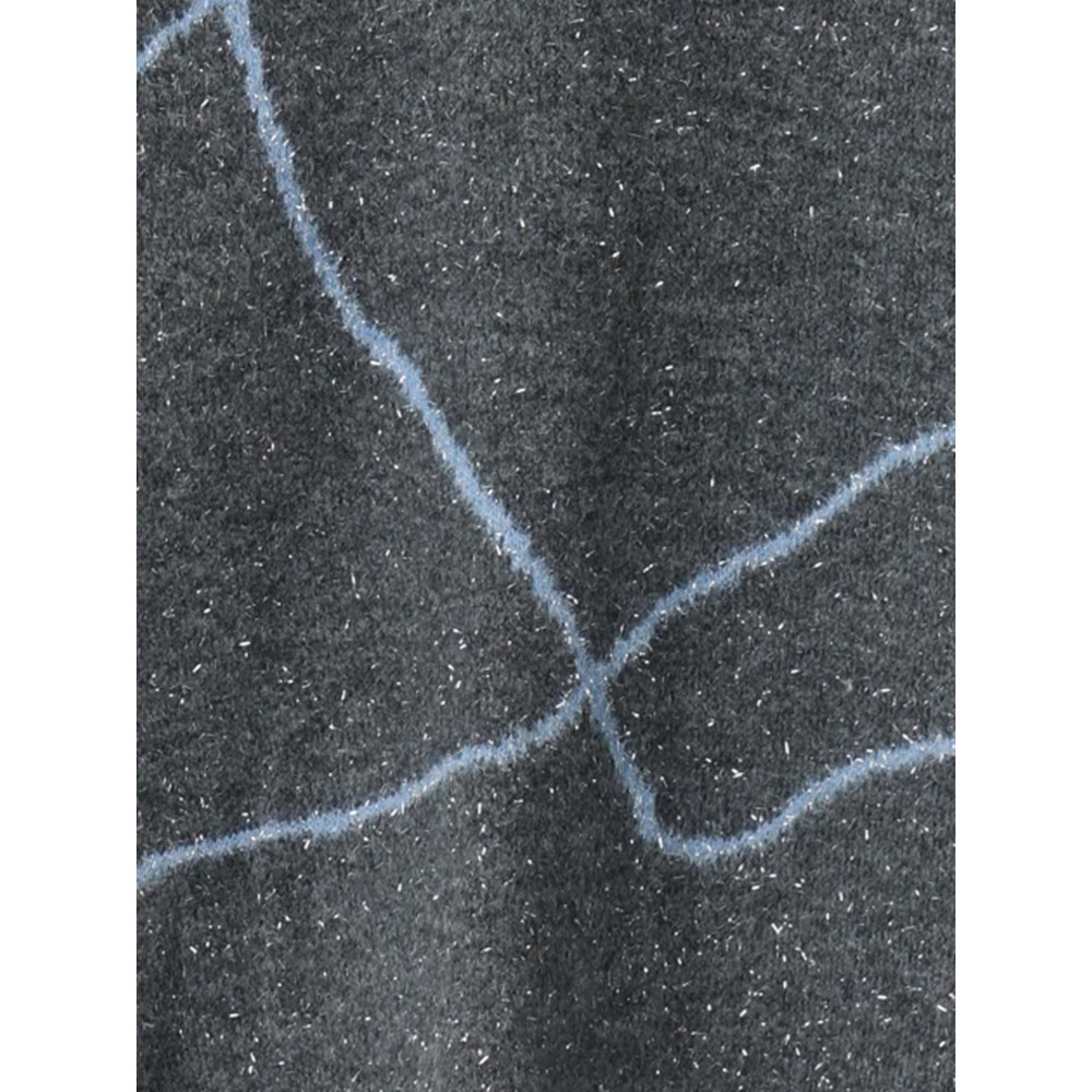 ラインジャガードラメニットトップス26