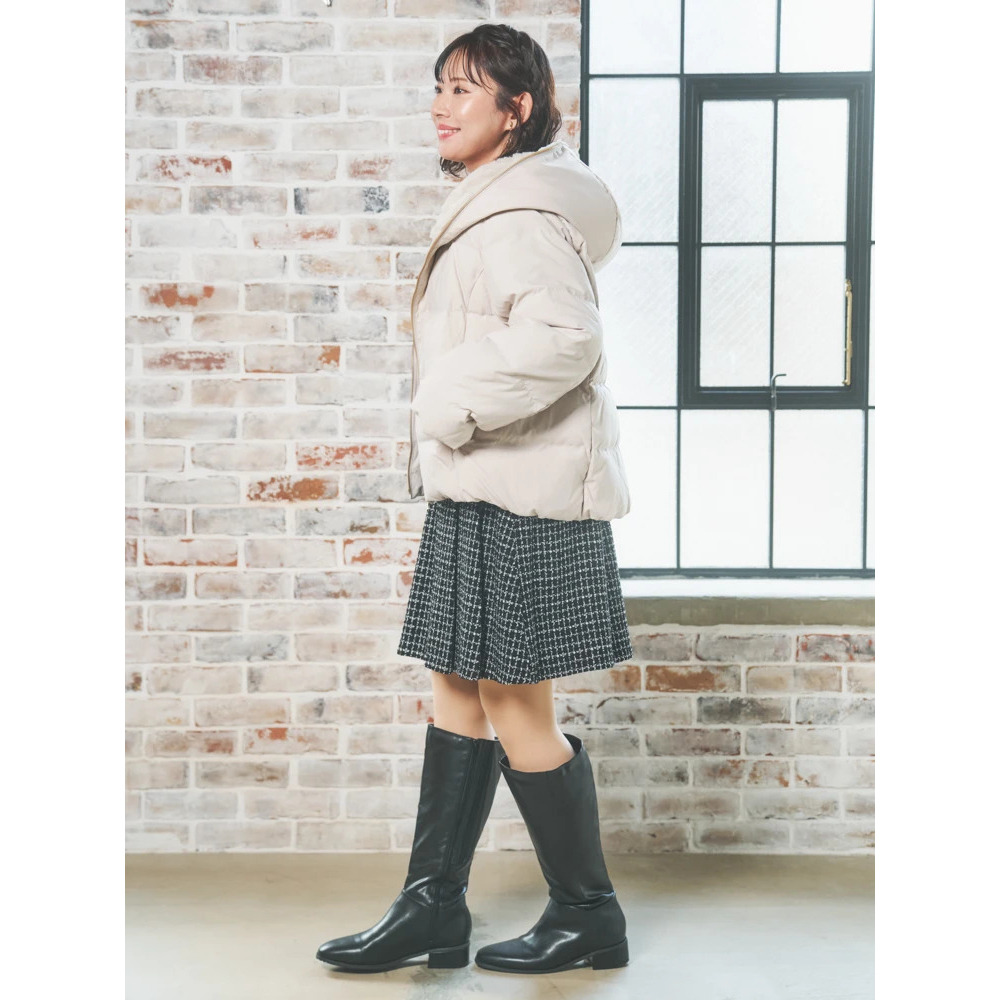 フェイクファーフードショートダウン12