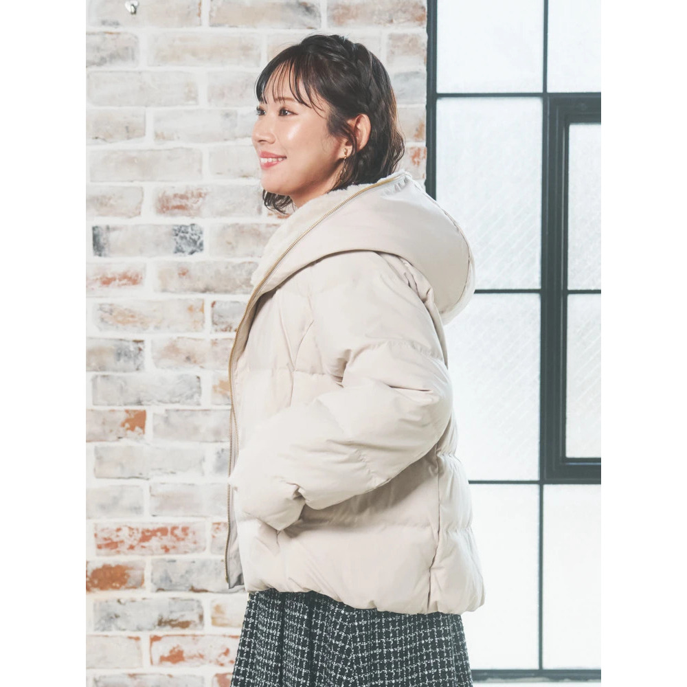 フェイクファーフードショートダウン5