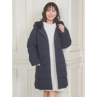 フェイクファーフードロングダウン