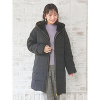 フェイクファーフードロングダウン